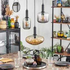 Alcofra Suspension Noir, 3 lumières