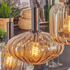 Alcofra Suspension Noir, 6 lumières