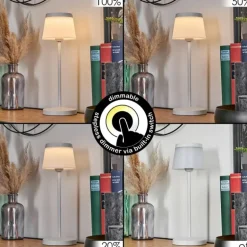 Algeraz Lampe de table d'extérieur, Lampe à poser LED Blanc, 1 lumière