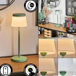 Algeraz Lampe de table d'extérieur, Lampe à poser LED Vert, 1 lumière