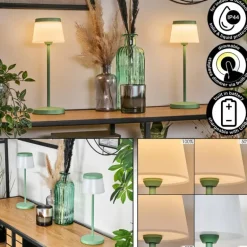 Algeraz Lampe de table d'extérieur, Lampe à poser LED Vert, 1 lumière