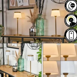 Algeraz Lampe de table d'extérieur, Lampe à poser LED Beige, 1 lumière