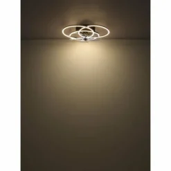 Alia Ventilateur de plafond lumineux Luminaires Globo Lighting LED Noir, 1 lumière, Télécommandes