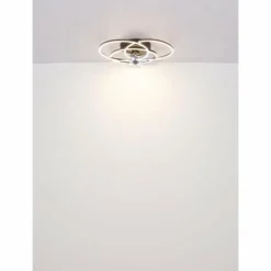 Alia Ventilateur de plafond lumineux Luminaires Globo Lighting LED Noir, 1 lumière, Télécommandes