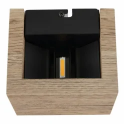 Alina Applique murale Luminaires Globo Lighting LED Bois foncé, Écru, Noir, 1 lumière