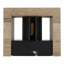 Alina Applique murale Luminaires Globo Lighting LED Bois foncé, Écru, Noir, 1 lumière