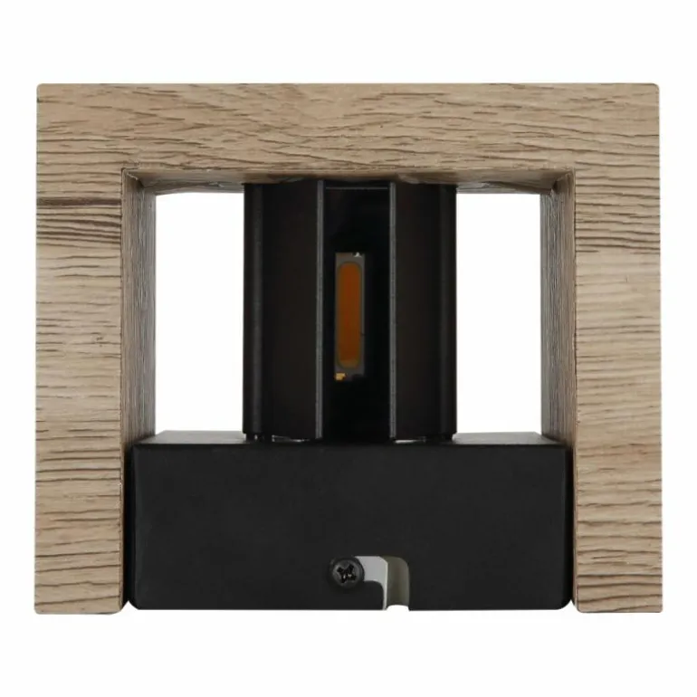 Alina Applique murale Luminaires Globo Lighting LED Bois foncé, Écru, Noir, 1 lumière