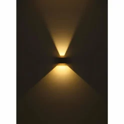 Alina Applique murale Luminaires Globo Lighting LED Bois foncé, Écru, Noir, 1 lumière