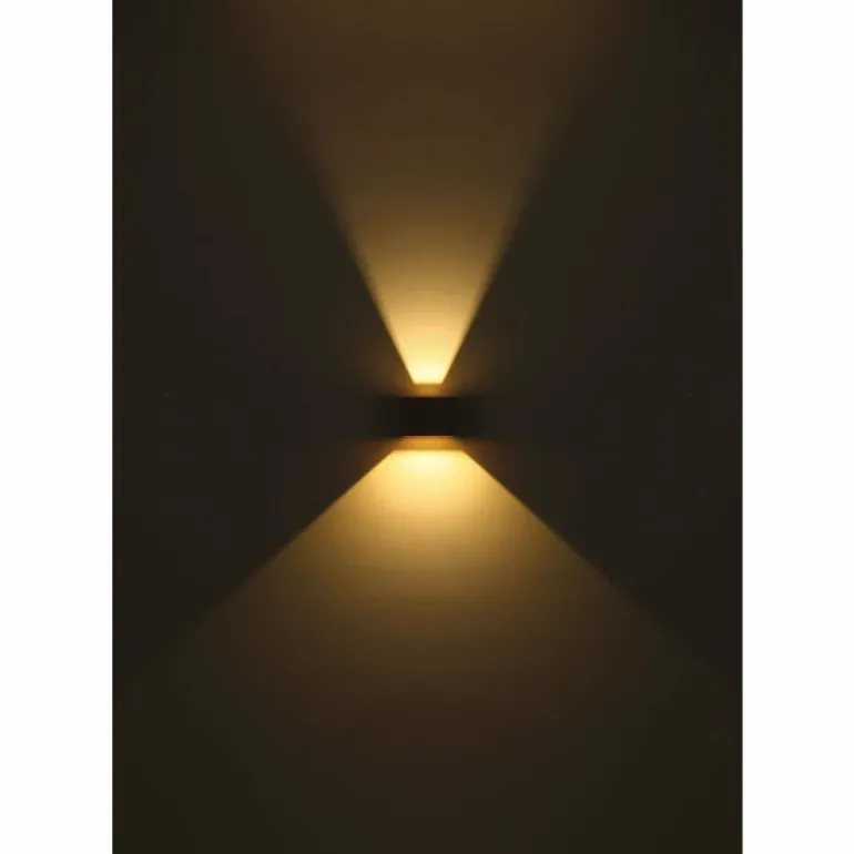 Alina Applique murale Luminaires Globo Lighting LED Bois foncé, Écru, Noir, 1 lumière