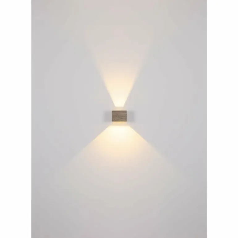 Alina Applique murale Luminaires Globo Lighting LED Bois foncé, Écru, Noir, 1 lumière