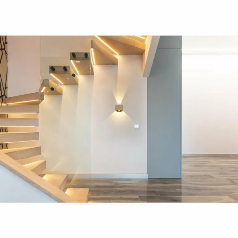 Alina Applique murale Luminaires Globo Lighting LED Bois foncé, Écru, Noir, 1 lumière