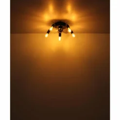 Alisha Ventilateur de plafond lumineux Luminaires Globo Lighting Noir, 5 lumières, Télécommandes