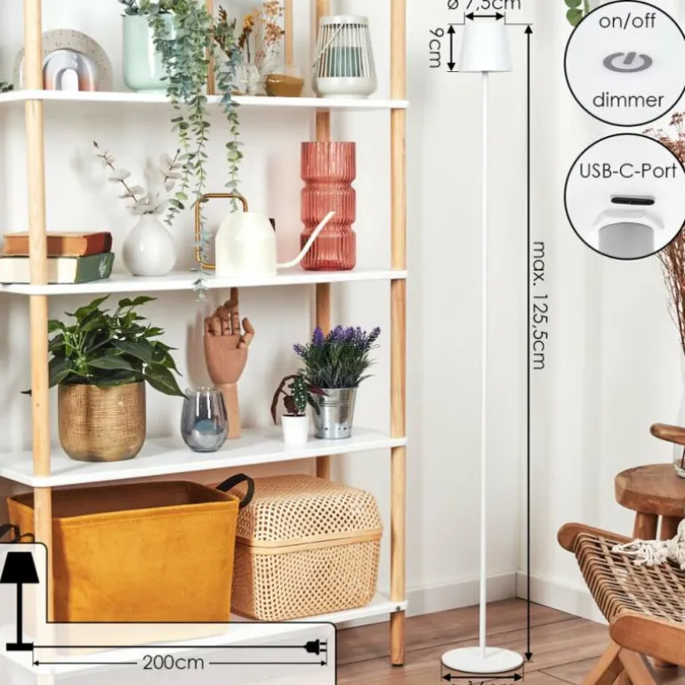 Allen Lampadaire LED Blanc, 1 lumière