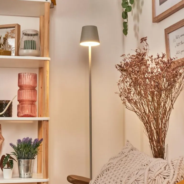 Allen Lampadaire LED Gris, 1 lumière