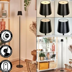 Allen Lampadaire LED Noir, 1 lumière