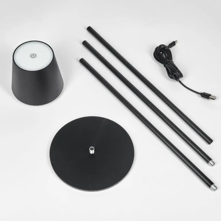 Allen Lampadaire LED Noir, 1 lumière