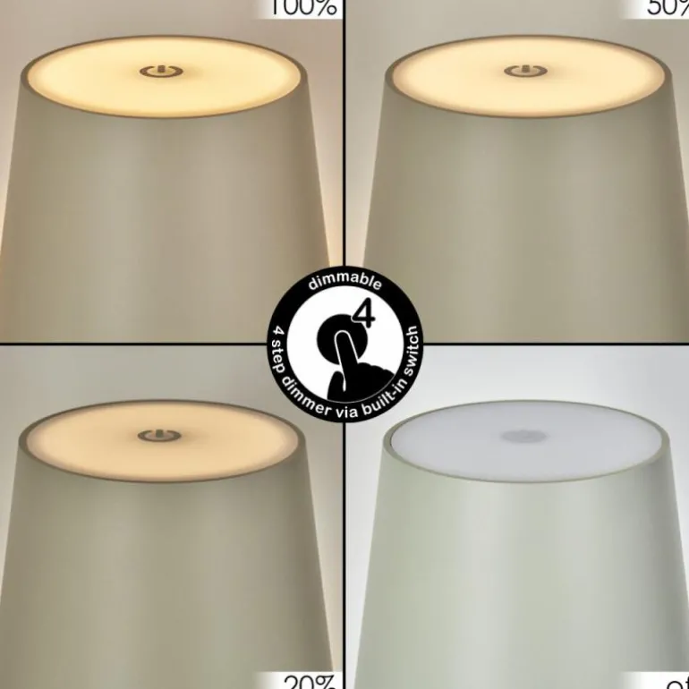 Allen Lampe de table d'extérieur, Lampe à poser LED Gris, Vert, 1 lumière