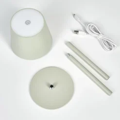 Allen Lampe de table d'extérieur, Lampe à poser LED Gris, Vert, 1 lumière