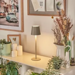 Allen Lampe de table d'extérieur, Lampe à poser LED Gris, Vert, 1 lumière