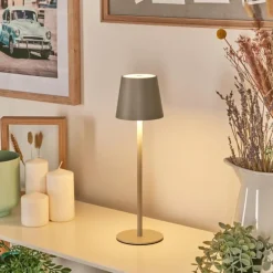 Allen Lampe de table d'extérieur, Lampe à poser LED Gris, Vert, 1 lumière
