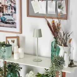 Allen Lampe de table d'extérieur, Lampe à poser LED Gris, Vert, 1 lumière