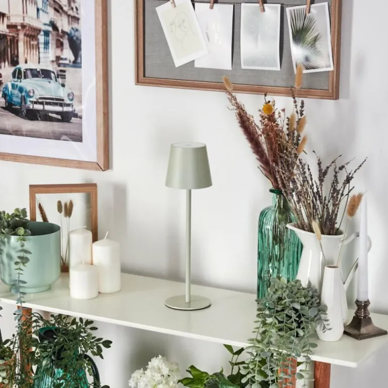 Allen Lampe de table d'extérieur, Lampe à poser LED Gris, Vert, 1 lumière