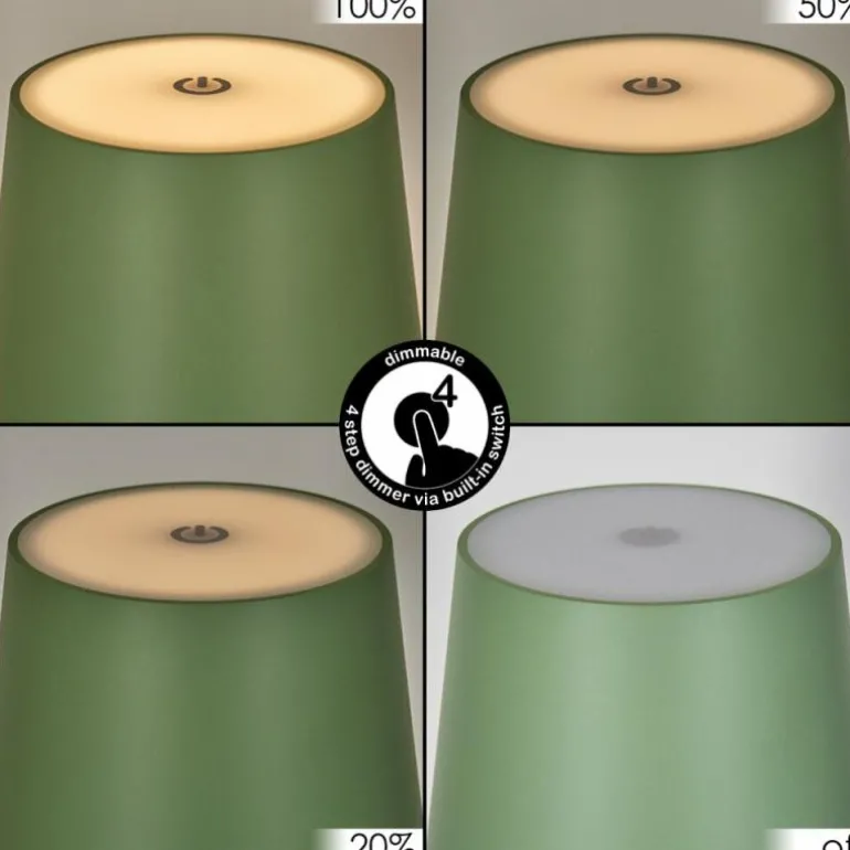 Allen Lampe de table d'extérieur, Lampe à poser LED Vert, 1 lumière