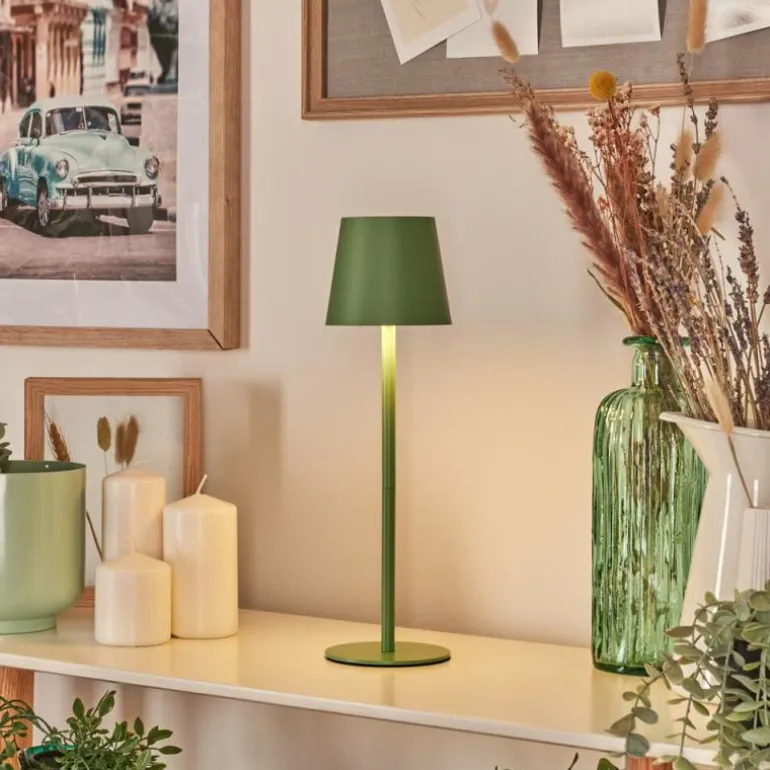 Allen Lampe de table d'extérieur, Lampe à poser LED Vert, 1 lumière