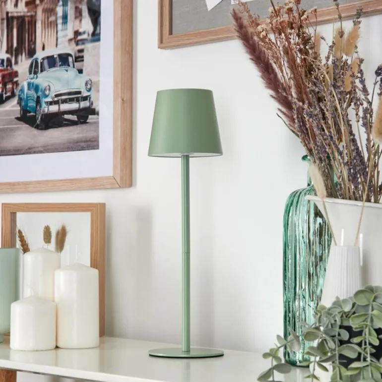 Allen Lampe de table d'extérieur, Lampe à poser LED Vert, 1 lumière