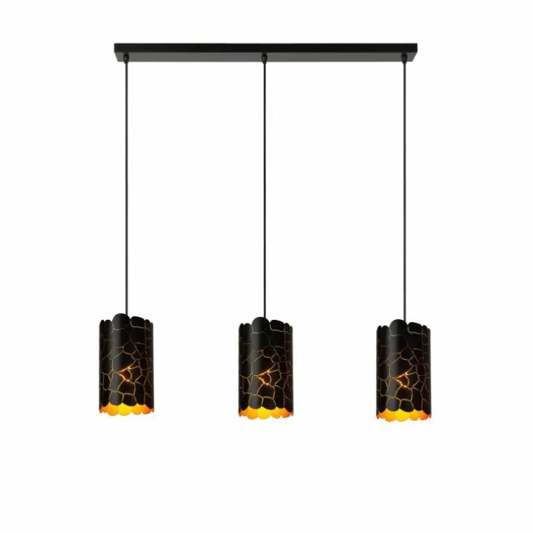 ALMELO Suspension Luminaires Lucide Noir, 3 lumières