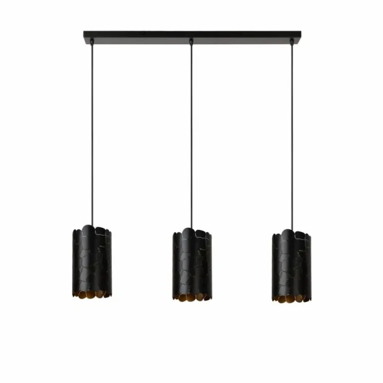ALMELO Suspension Luminaires Lucide Noir, 3 lumières