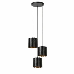 ALMELO Suspension Luminaires Lucide Noir, 3 lumières
