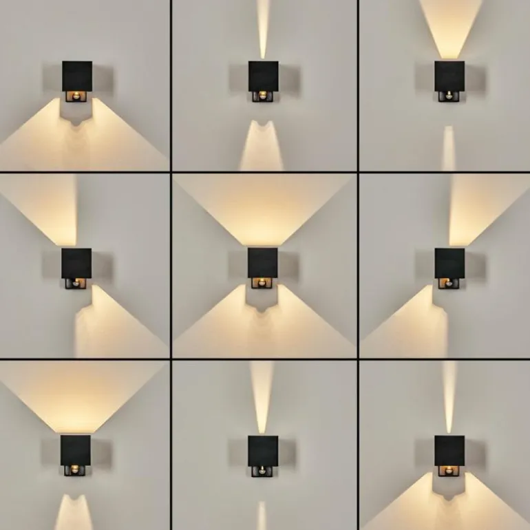 Almodofa Lampe murale d´extérieur, Luminaire Up & Down Noir, 1 lumière, Détecteur de mouvement