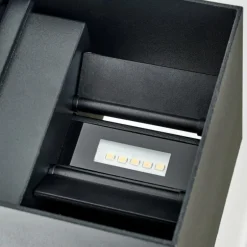 Almodofa Lampe murale d´extérieur, Luminaire Up & Down Noir, 1 lumière, Détecteur de mouvement