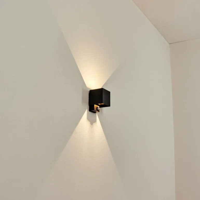 Almodofa Lampe murale d´extérieur, Luminaire Up & Down Noir, 1 lumière, Détecteur de mouvement