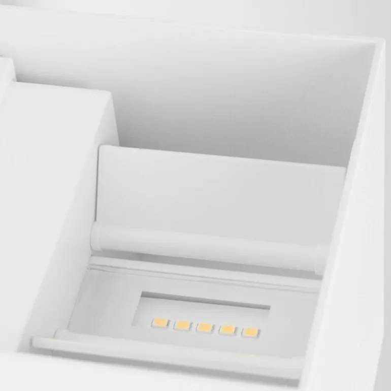 Almodofa Lampe murale d´extérieur, Luminaire Up & Down Blanc, 1 lumière, Détecteur de mouvement