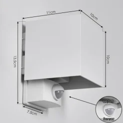 Almodofa Lampe murale d´extérieur, Luminaire Up & Down Blanc, 1 lumière, Détecteur de mouvement