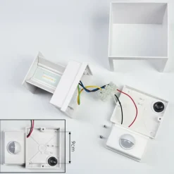 Almodofa Lampe murale d´extérieur, Luminaire Up & Down Blanc, 1 lumière, Détecteur de mouvement