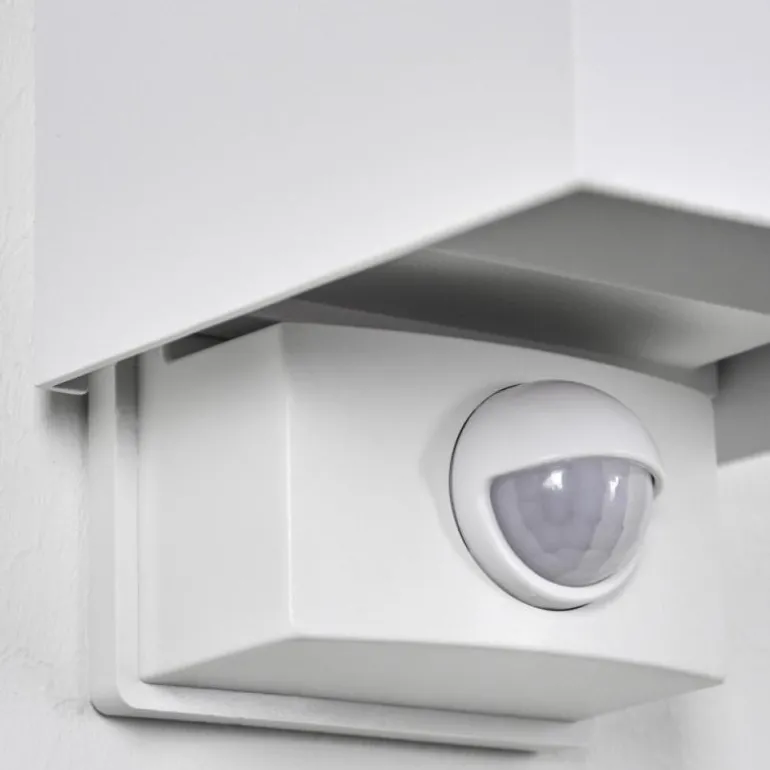 Almodofa Lampe murale d´extérieur, Luminaire Up & Down Blanc, 1 lumière, Détecteur de mouvement