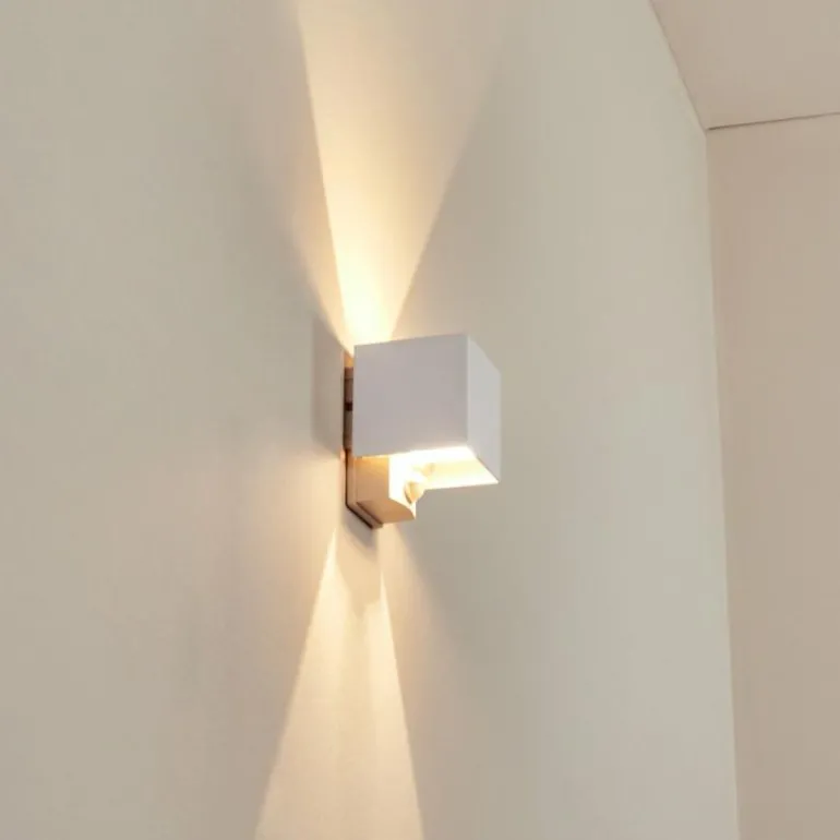 Almodofa Lampe murale d´extérieur, Luminaire Up & Down Blanc, 1 lumière, Détecteur de mouvement