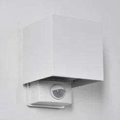 Almodofa Lampe murale d´extérieur, Luminaire Up & Down Blanc, 1 lumière, Détecteur de mouvement
