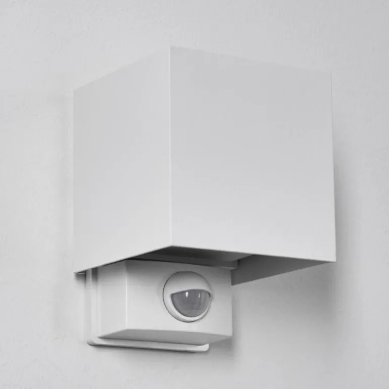 Almodofa Lampe murale d´extérieur, Luminaire Up & Down Blanc, 1 lumière, Détecteur de mouvement