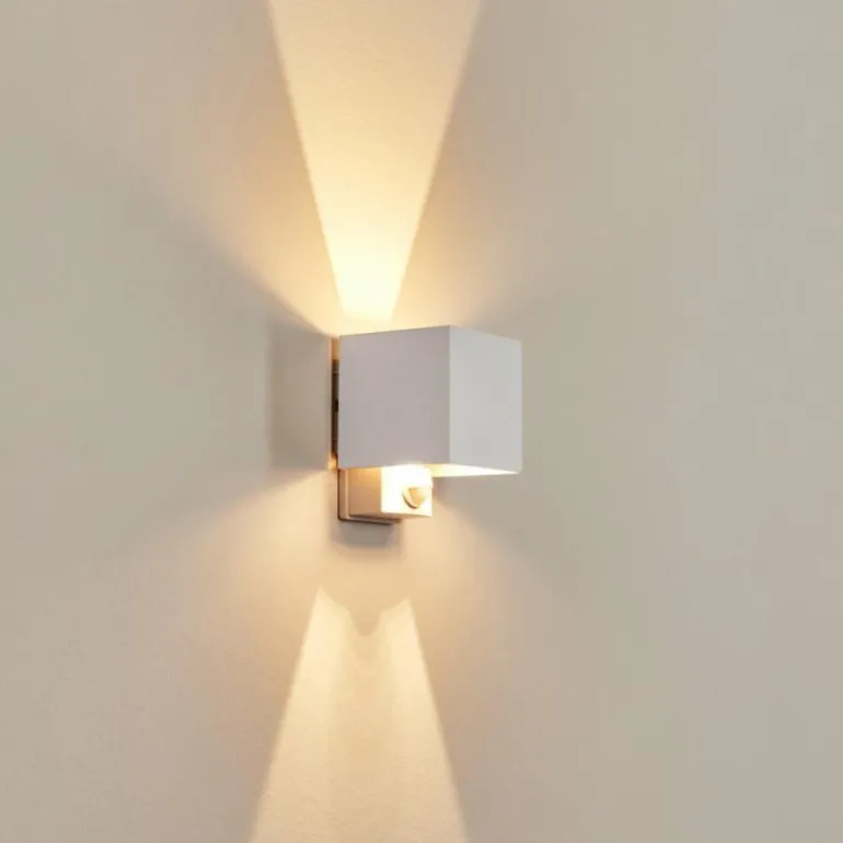 Almodofa Lampe murale d´extérieur, Luminaire Up & Down Blanc, 1 lumière, Détecteur de mouvement