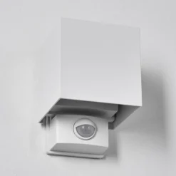 Almodofa Lampe murale d´extérieur, Luminaire Up & Down Blanc, 1 lumière, Détecteur de mouvement