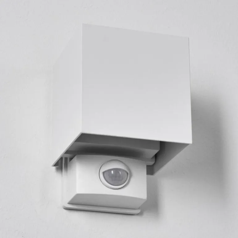 Almodofa Lampe murale d´extérieur, Luminaire Up & Down Blanc, 1 lumière, Détecteur de mouvement