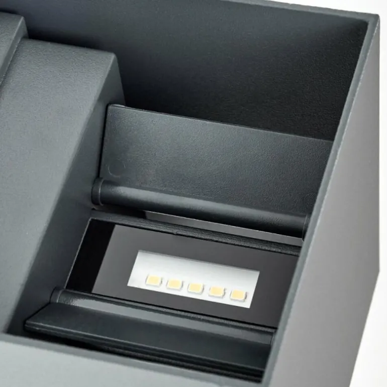 Almodofa Lampe murale d´extérieur, Luminaire Up & Down Anthracite, 1 lumière, Détecteur de mouvement