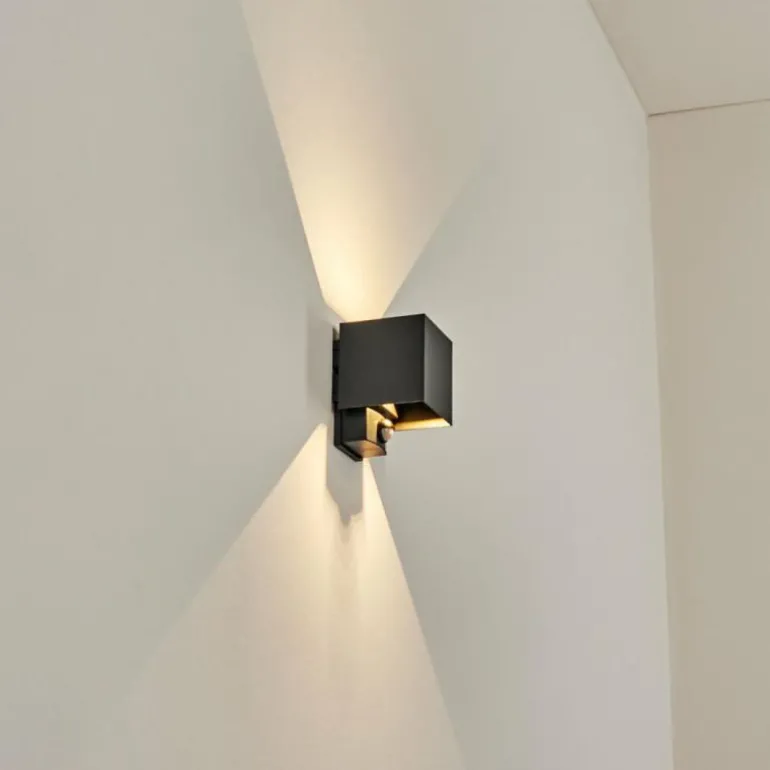 Almodofa Lampe murale d´extérieur, Luminaire Up & Down Anthracite, 1 lumière, Détecteur de mouvement