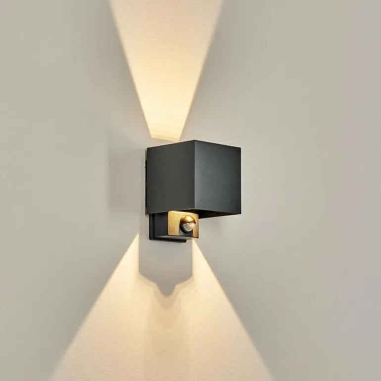 Almodofa Lampe murale d´extérieur, Luminaire Up & Down Anthracite, 1 lumière, Détecteur de mouvement