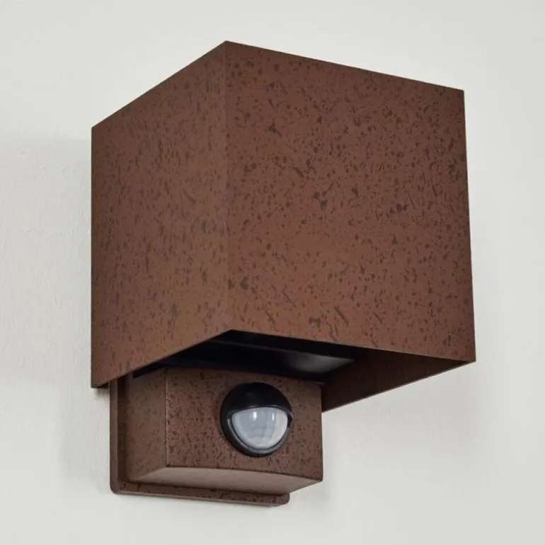 Almodofa Lampe murale d´extérieur, Luminaire Up & Down Rouille, 1 lumière, Détecteur de mouvement