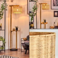 Almogarve Lampadaire Écru, Noir, 1 lumière